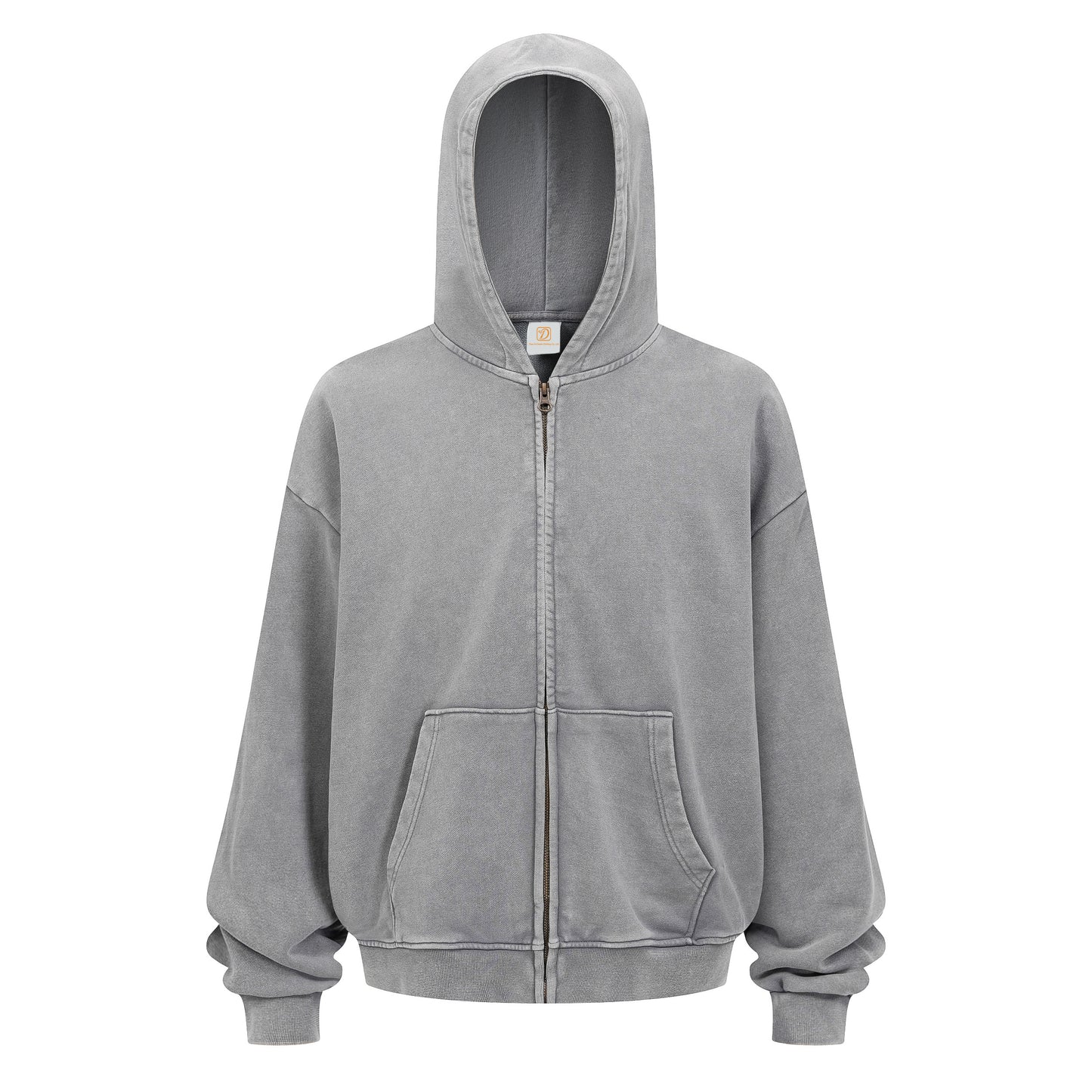 Custom French Terry Acid Wash Full Zip up Heavyweight Vintgae Unisex High Quality Heavy Cotton Sweaters and Hoodies