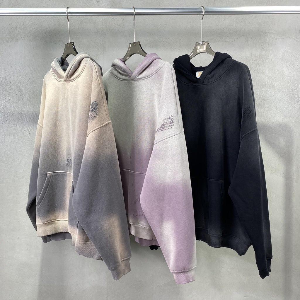 Vintage Spray Dyeing Sublimation Washed Oversized Streetwear High Quality Drop Shoulder Men's Hoodies & Sweatshirts