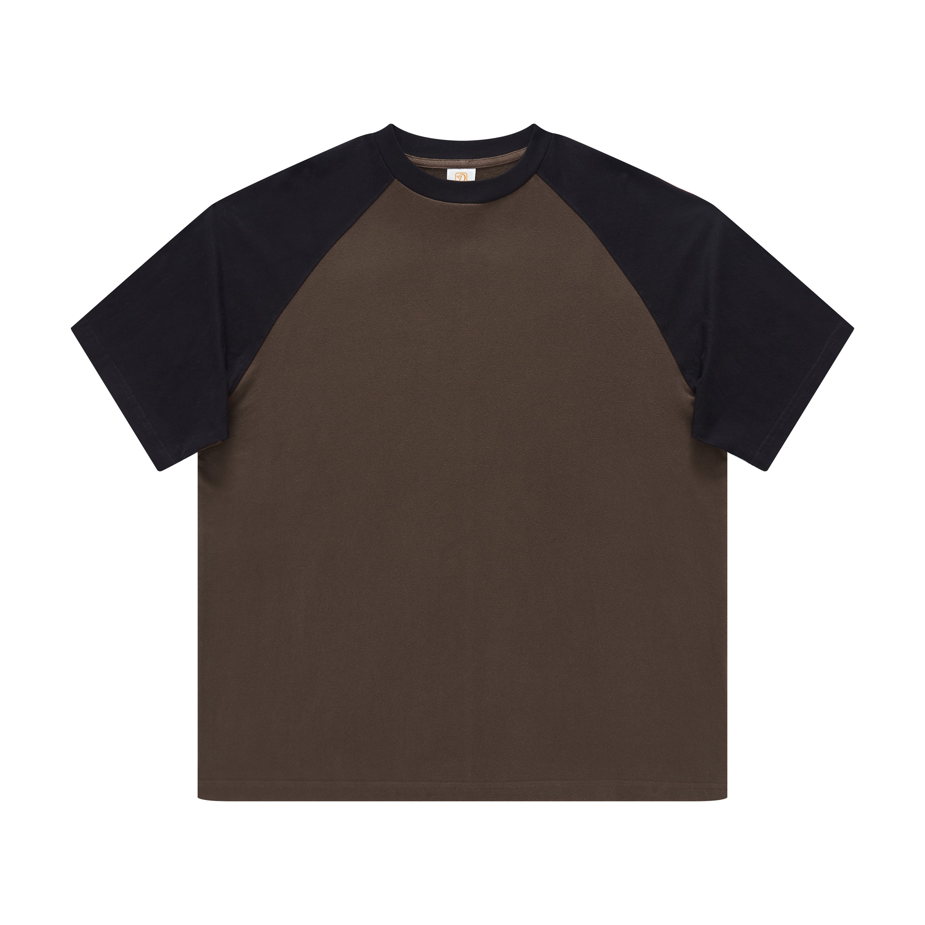 Custom Heavyweight Raglan Sleeve 100% Cotton Streetwear Color Clashing Matching Short Sleeve Blank Puff Print Oversized T-shirts