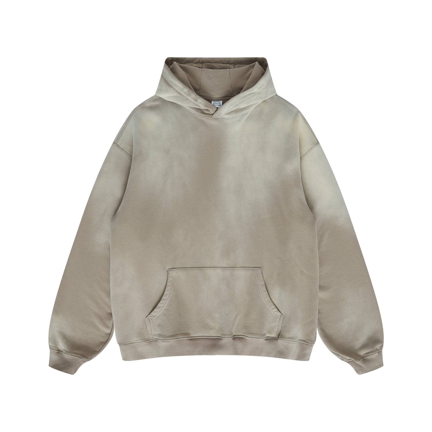 Available 6 Color Oversized Fuzzy Brush Hair Vintage Spray Horse Mane Washed Water Hoodless Hooded Sweatshirts 100 Cotton Blanc