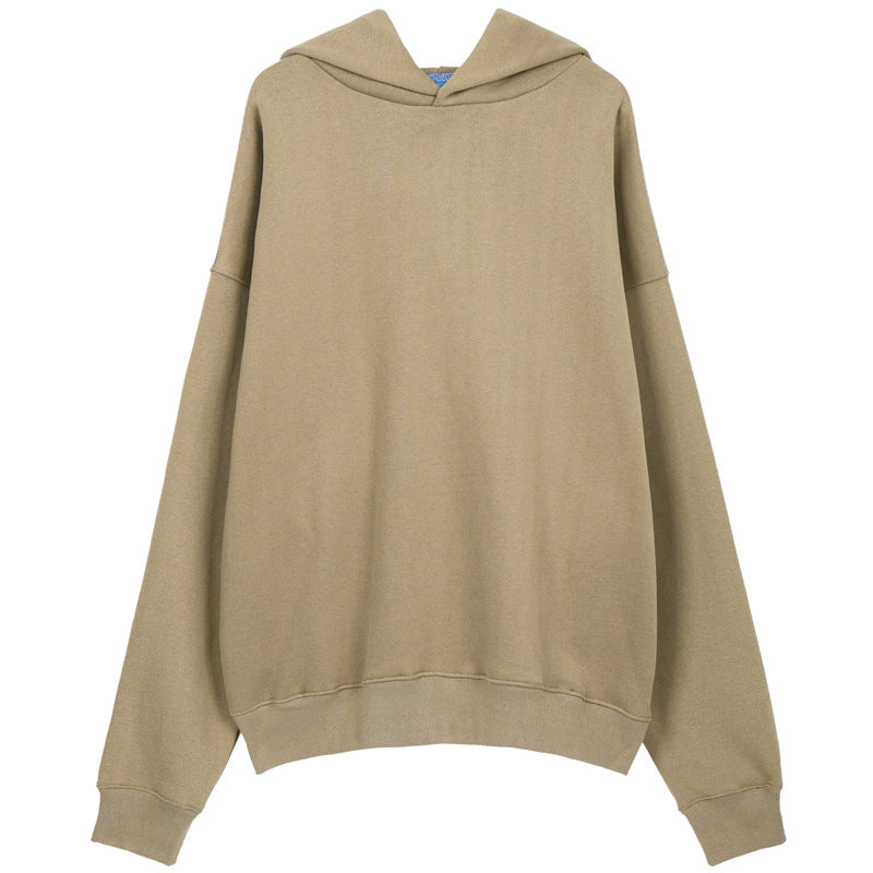 Available Customized Hoodies 4 Color Oversized Loose Fitting Padded Pullover with No Drawstring at the Collar Plain for Printing