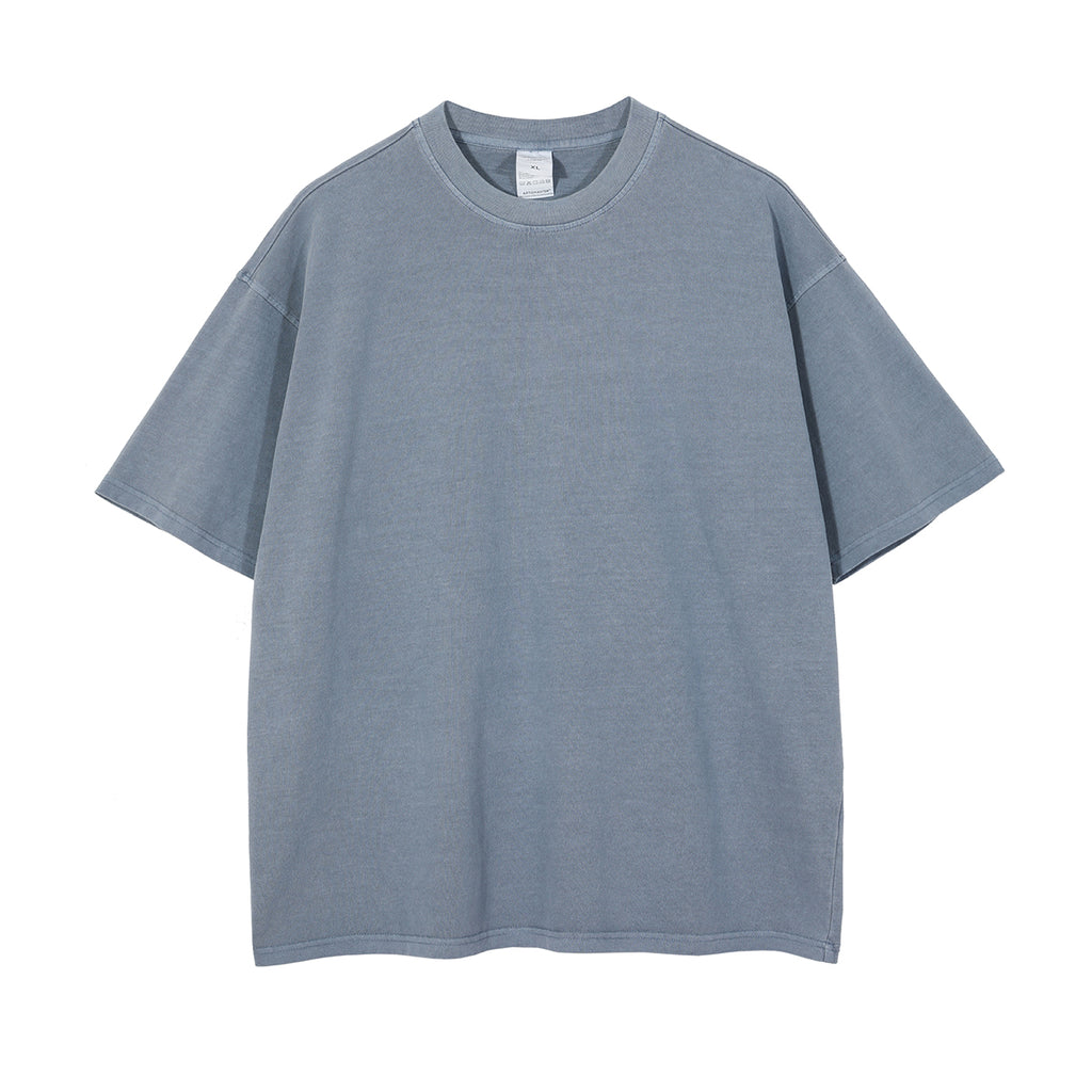 Streetwear 2026 Summer New Design T-shirts Custom Puff Printing High Quality Acid Wash Loose Vintage Wholesale Men's T-shirt