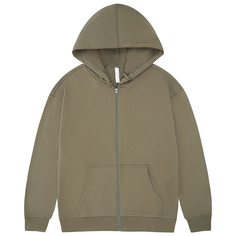 Wholesale China Printing Custom Cotton French Style Loop Zipper Sweatshirt Personalized Hoodies  Design Unisex High Quality