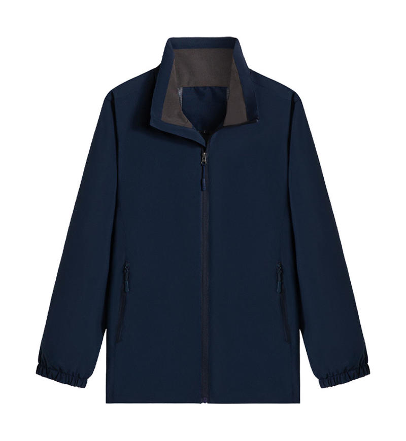 Custom 5 Color Crew Neck Jacket Raincoat Trench Coat Fiber High Grade Mesh Fabric Lining+four Sided Elastic Waterproof Fabric