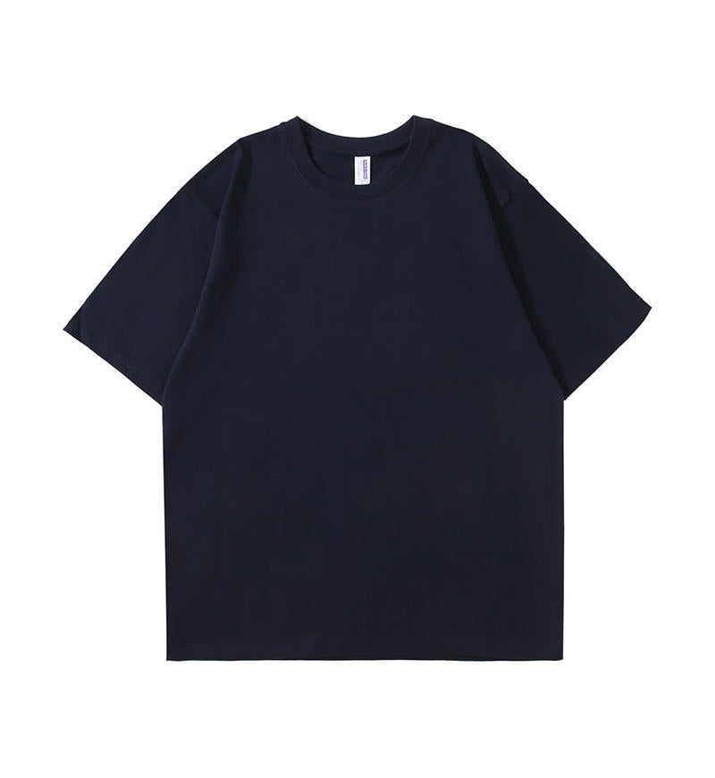 OEM Tshirts Wholesale Streetwear Dropped Shoulder Round Neck T Shirt Plain Tshirts for Printing Simples 100% Cotton Oversize