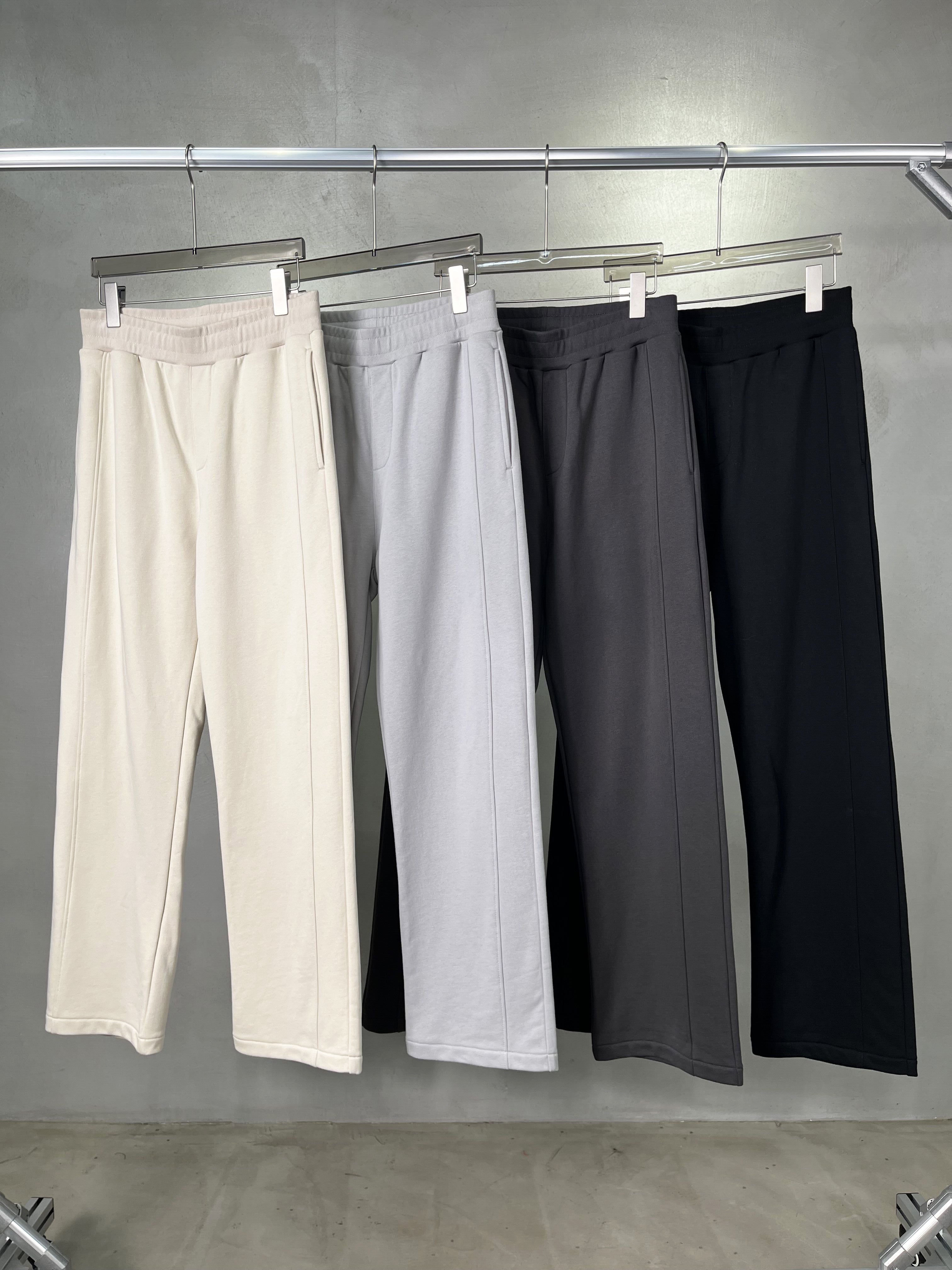 Men Custom Plain Sweatpants High Quality Polyester/Cotton Screen Printed Pure Color Wholesale Streetwear Puff Printing Pants